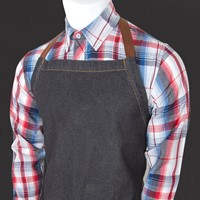 Black denim apron without pockets - PB